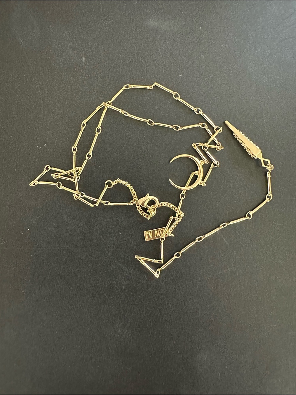 Luv Aj Gold Layered Moon & Charm Necklace